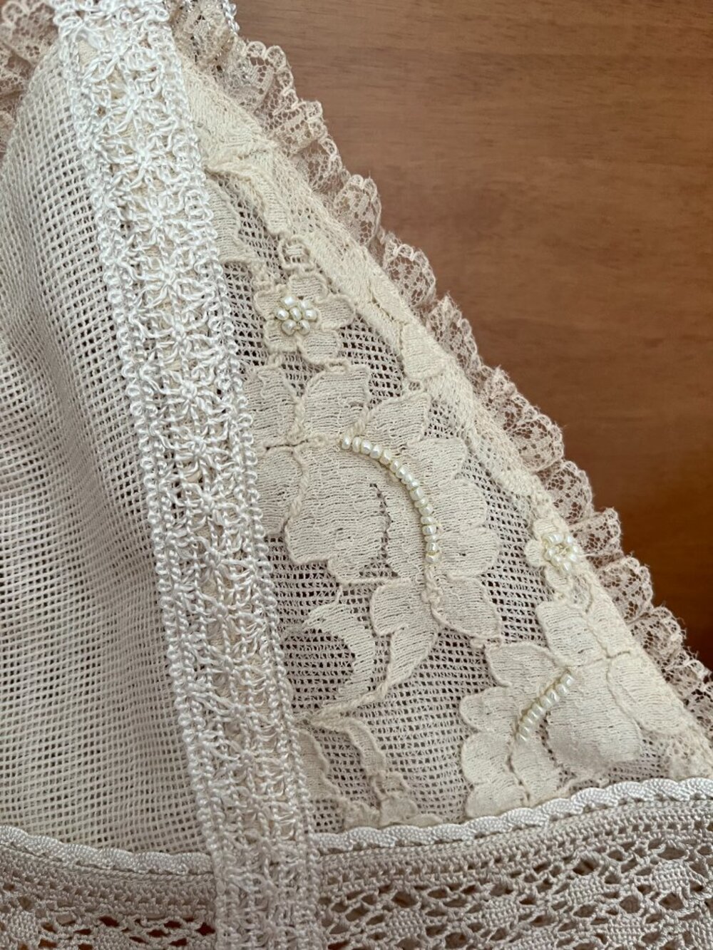 Zara Embroidered Lace Triangle Bra in Small NWT - Picture 6 of 8